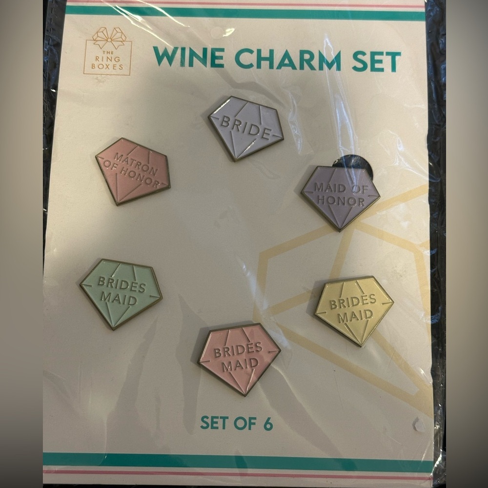 Wedding Wine Charm Set